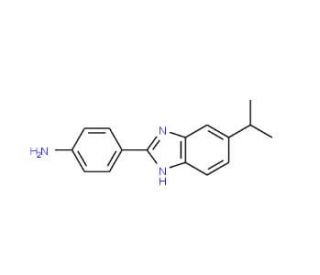 4-(5-Isopropyl-1H-benzoimidazol-2-yl)-phenylamine - chemical structure image