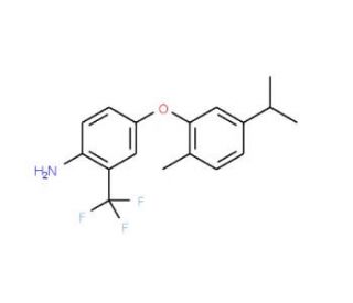 4-(5-Isopropyl-2-methylphenoxy)-2-(trifluoromethyl)aniline - chemical structure image