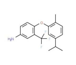 4-(5-Isopropyl-2-methylphenoxy)-3-(trifluoromethyl)aniline - chemical structure image