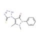 4-(5-mercapto-1H-tetrazol-1-yl)-1,5-dimethyl-2-phenyl-1,2-dihydro-3H-pyrazol-3-one - chemical structure image