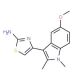 4-(5-Methoxy-1,2-dimethyl-1H-indol-3-yl)thiazol-2-ylamine - chemical structure image