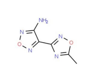 4-(5-Methyl-1,2,4-oxadiazol-3-yl)-1,2,5-oxadiazol-3-amine - chemical structure image