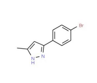 4-(5-Methyl-1H-pyrazol-3-yl)bromobenzene (CAS 145353-53-3) - chemical structure image