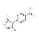 4-(5-methyl-2-oxo-2,3-dihydro-1H-imidazol-1-yl)benzoic acid - chemical structure image