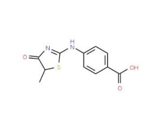 4-(5-Methyl-4-oxo-4,5-dihydro-thiazol-2-ylamino)-benzoic acid - chemical structure image