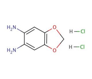 4,5-Methylenedioxy-1,2-phenylenediamine dihydrochloride (CAS 81864-15-5) - chemical structure image