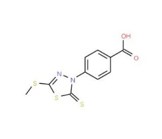 4-[5-(methylthio)-2-thioxo-1,3,4-thiadiazol-3(2H)-yl]benzoic acid - chemical structure image