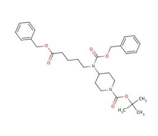 4-[[5-Oxo-5-(phenylmethoxy)pentyl][(phenylmethoxy)carbonyl]amino]-1-piperidinecarboxylic Acid t-Butyl Ester (CAS 181629-57-2)