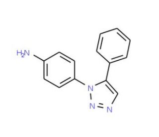 4-(5-Phenyl-[1,2,3]triazol-1-yl)-phenylamine - chemical structure image