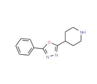 4-(5-Phenyl-1,3,4-oxadiazol-2-yl)piperidine (CAS 280110-78-3) - chemical structure image