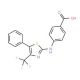 4-{[5-phenyl-4-(trifluoromethyl)-1,3-thiazol-2-yl]amino}benzoic acid (CAS 255833-41-1) - chemical structure image