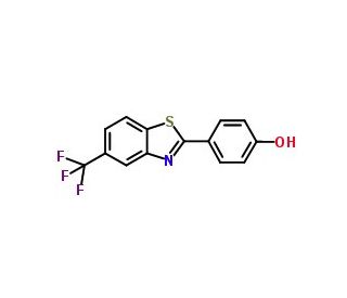4-[5-(trifluoromethyl)-1,3-benzothiazol-2-yl]phenol - chemical structure image
