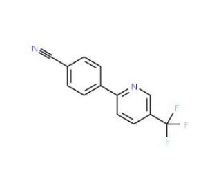 4-[5-(Trifluoromethyl)pyridin-2-yl]benzonitrile (CAS 892501-99-4) - chemical structure image