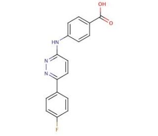 4-{[6-(4-Fluorophenyl)pyridazin-3-yl]-amino}benzoic acid - chemical structure image