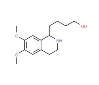 4-(6,7-Dimethoxy-1,2,3,4-tetrahydro-isoquinolin-1-yl)-butan-1-ol (CAS 148204-33-5) - chemical structure image