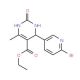 4-(6-Bromopyridin-3-yl)-6-methyl-2-oxo-1,2,3,4-tetrahydropyrimidine-5-carboxylic acid ethyl ester - chemical structure image