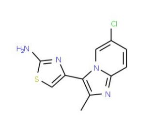 4-(6-Chloro-2-methyl-imidazo[1,2-a]pyridin-3-yl)-thiazol-2-ylamine - chemical structure image