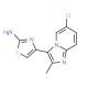 4-(6-Chloro-2-methyl-imidazo[1,2-a]pyridin-3-yl)-thiazol-2-ylamine - chemical structure image