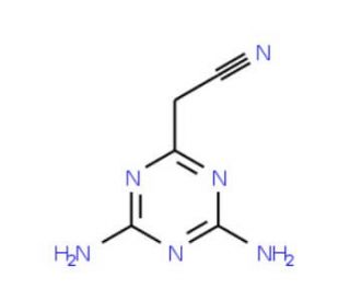 (4,6-diamino-1,3,5-triazin-2-yl)acetonitrile (CAS 13301-35-4) - chemical structure image
