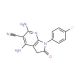 4,6-Diamino-1-(4-fluoro-phenyl)-2-oxo-2,3-dihydro-1H-pyrrolo[2,3-b]pyridine-5-carbonitrile - chemical structure image