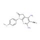 4,6-Diamino-1-(4-methoxy-phenyl)-2-oxo-2,3-dihydro-1H-pyrrolo[2,3-b]pyridine-5-carbonitrile (CAS 124476-83-1) - chemical stru