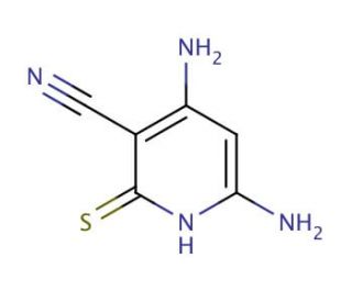 4,6-diamino-2-mercaptonicotinonitrile - chemical structure image