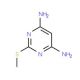 4,6-Diamino-2-(methylthio)pyrimidine (CAS 1005-39-6) - chemical structure image