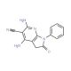 4,6-Diamino-2-oxo-1-phenyl-2,3-dihydro-1H-pyrrolo[2,3-b]pyridine-5-carbonitrile (CAS 124476-81-9) - chemical structure image