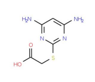 [(4,6-Diaminopyrimidin-2-yl)thio]acetic acid (CAS 6638-40-0) - chemical structure image