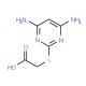 [(4,6-Diaminopyrimidin-2-yl)thio]acetic acid (CAS 6638-40-0) - chemical structure image
