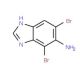 4,6-Dibromo-3H-benzoimidazol-5-ylamine (CAS 886363-61-7) - chemical structure image