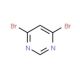 4,6-Dibromopyrimidine (CAS 36847-10-6) - chemical structure image