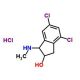 4,6-dichloro-1-(methylamino)indan-2-ol hydrochloride - chemical structure image