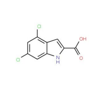 4,6-Dichloro-1H-indole-2-carboxylic acid (CAS 101861-63-6) - chemical structure image