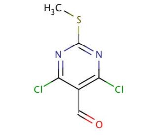 4,6-Dichloro-2-(methylthio)-5-formylpyrimidine (CAS 33097-11-9) - chemical structure image