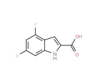 4,6-difluoro-1H-indole-2-carboxylic acid (CAS 247564-66-5) - chemical structure image