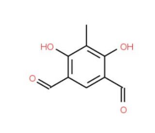 4,6-Dihydroxy-5-methyl-1,3-diformyl benzene (CAS 22304-67-2) - chemical structure image