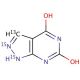 4,6-Dihydroxypyrazolo[3,4-d]pyrimidine-13C,15N2 (CAS 1217036-71-9) - chemical structure image