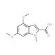 4,6-Dimethoxy-1-methyl-1H-indole-2-carboxylic acid (CAS 319906-50-8) - chemical structure image
