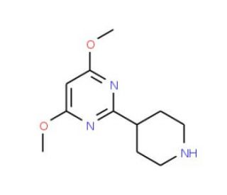 4,6-Dimethoxy-2-(piperidin-4-yl)pyrimidine (CAS 849924-99-8) - chemical structure image