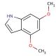 4,6-Dimethoxyindole (CAS 23659-87-2) - chemical structure image