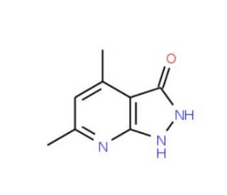 4,6-dimethyl-1,2-dihydro-3H-pyrazolo[3,4-b]pyridin-3-one (CAS 28491-67-0) - chemical structure image