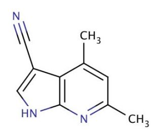 4,6-dimethyl-1H-pyrrolo[2,3-b]pyridine-3-carbonitrile - chemical structure image