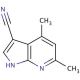 4,6-dimethyl-1H-pyrrolo[2,3-b]pyridine-3-carbonitrile - chemical structure image