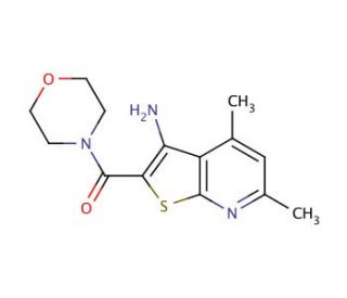 4,6-dimethyl-2-(morpholin-4-ylcarbonyl)thieno[2,3-b]pyridin-3-amine - chemical structure image