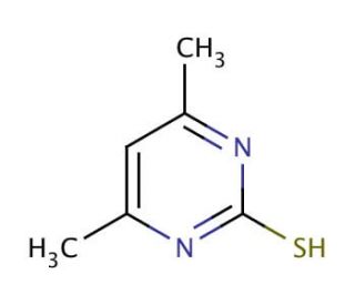 4,6-Dimethyl-2-pyrimidinethiol (CAS 22325-27-5) - chemical structure image