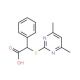 (4,6-Dimethyl-pyrimidin-2-ylsulfanyl)-phenyl-acetic acid (CAS 87125-95-9) - chemical structure image