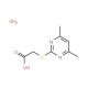 [(4,6-Dimethylpyrimidin-2-yl)thio]acetic acid monohydrate (CAS 55749-30-9) - chemical structure image