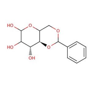 4,6-O-Benzylidene-D-glucopyranose (CAS 97232-16-1) - chemical structure image