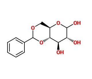 4,6-O-Benzylidene-D-glucose (CAS 30688-66-5) - chemical structure image